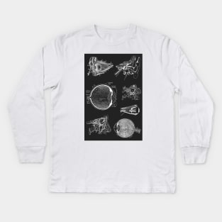 Vintage Ophthalmology Poster Kids Long Sleeve T-Shirt